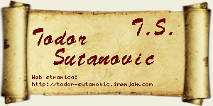 Todor Šutanović vizit kartica
